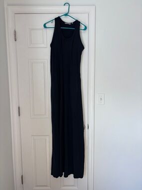 Athleta Black Sleeveless Maxi Dress with Pockets